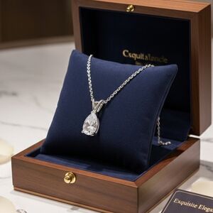 Moissanite 1.5 CTW Teardrop Necklace